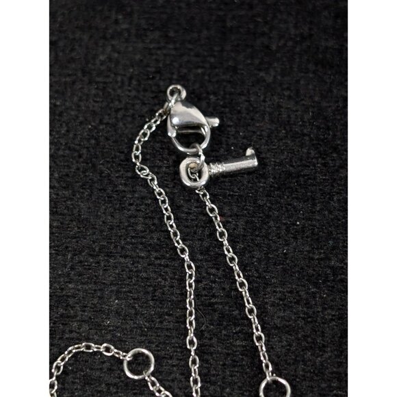 Keep Collective ENOUGH Silver Tone Brushed Round Disc Necklace 20 in Inspiration - Picture 8 of 11